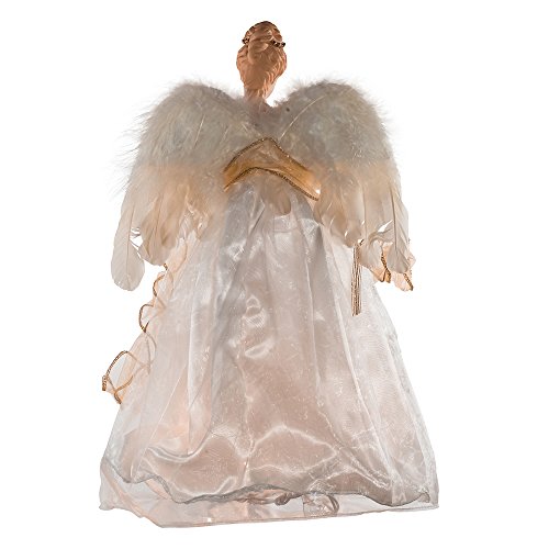 Kurt Adler 16-Inch Ul 10 Light Ivory And Gold Angel Treetop #TOP4