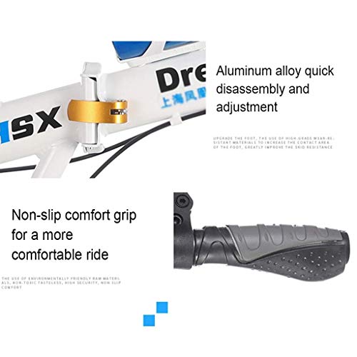 WLGQ Fahrrad Faltrad 20 Zoll Männer und Frauen Scheibenbremsen Geschwindigkeit Fahrraddämpfung Erwachsene Leichtes Fahrrad (Farbe: SCHWARZ, Größe: 150 * 30 * 100CM) – Bild 8