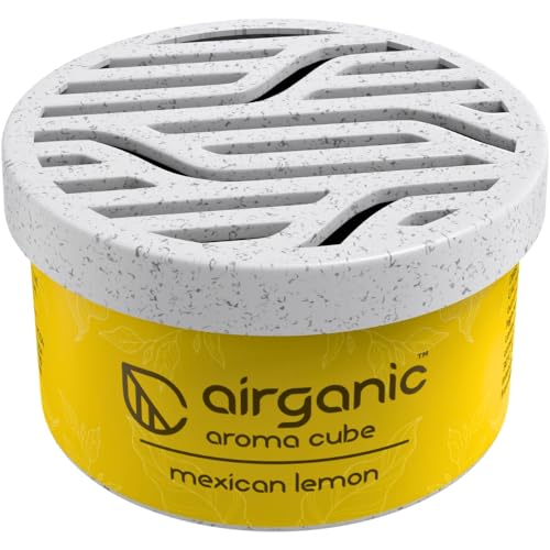 Image of Airganic Aroma Cube -Mexican Lemon fiber Air Freshener |Organic Leakproof Car Perfume- 40g -Refreshing fragrance for Home, Office and Car Interior -Freshen'up your car | Car accessories interior
