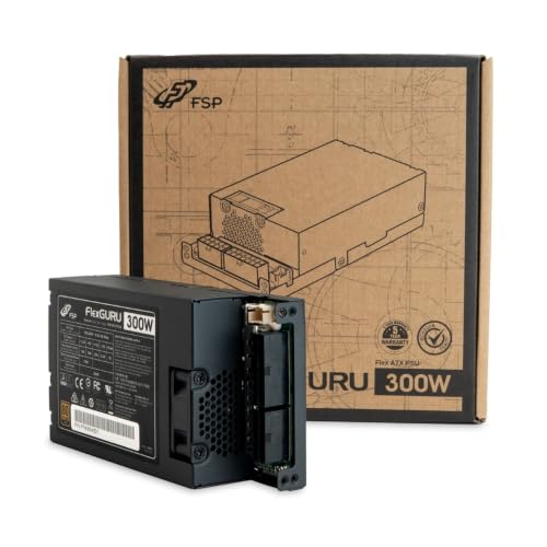 Image of FSP FlexGURU Power Supply, Flex ATX 300W, 80 Plus Gold, Full Modular, 5 Year Warranty (FSP300-57FCB)