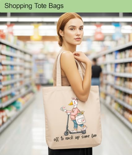 Image of Aesthetic Tote Bag for Women Girls, Stylish Tote Bag for Friends Besties Coworker