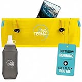 Viva Terma Cinturon Running + Soft Flask 500ml, Riñonera para Correr Mujer y Hombre, para Trail Running y Senderismo (Amarillo, L/XL)
