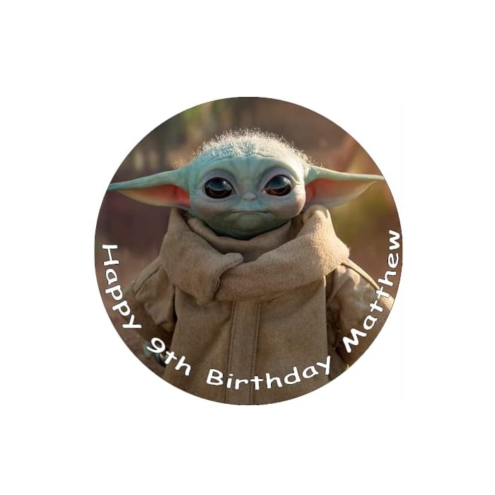 Buy Baby Yoda Grogu Star Wars Mandalorian Personalised Edible Cake