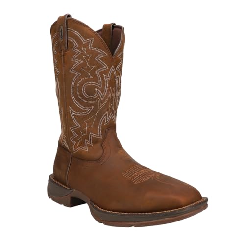 Durango Steel Toe Pull-On Western Boot, Brown, Size 8.5(2E)2