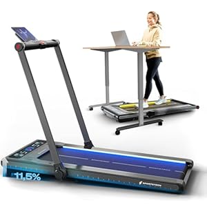 Sportstech Laufband – LED Laufband und Walking Pad, klappbar – Deutsche Qualitätsmarke, Bluetooth-App-kompatibel, Schmierfunktion, Treadmill 10 bis 12 km/h, max. 120 kg, ideal für Zuhause und Büro