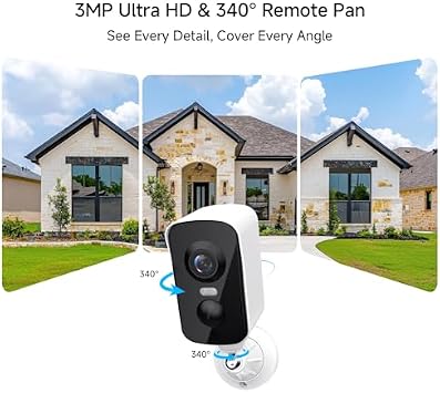 LAXIHUB 2 Pack 2K/3MP Wireless Security Camera: Indoor Outdoor Magnetic Battery Camera+ Solar Powered Outdoor Pan Camera