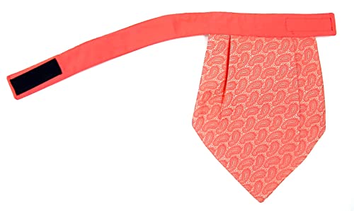 Image of formal cravat set for men with pocket square Men's Cravat Necktie, Self Design Microfiber Dark Multi color Free Size