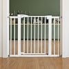 Babelio Baby Gate for Doorways and Stairs, 26”-40” Auto Close Dog/Puppy Gate, Easy Install, Pressure Mounted, No Drilling, fits for Narrow and Wide Doorways, Safety Gate w/Door for Child and Pets