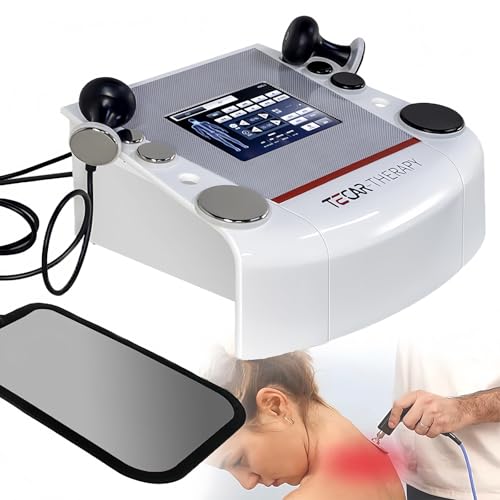 WDDEYYDS Máquina de Diatermia Tecar Therapy, 4 Modos y 10 Partes del Cuerpo para Rehabilitadores Deportivos/Terapeutas Deportivos, Máquina Terapéutica de 300~448kHz para Dolor Corporal