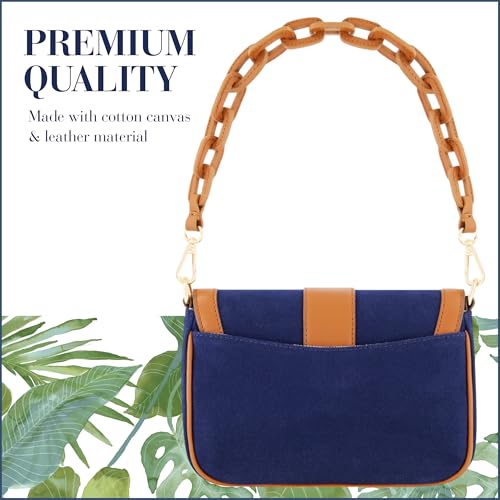 Image of Tommy Bahama Women's Crossbody Bag Purse, Flap Shoulder Handbag with Adjustable Strap and Leather Trim