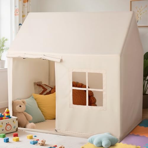 Wilwolfer Kinderzelt Indoor: Spielzelt für Kleinkinder – Tipi-Zelt für drinnen | Spielhaus für Jungen & Mädchen | Geburtstagsgeschenk & Kinderzimmer-Spielzeug