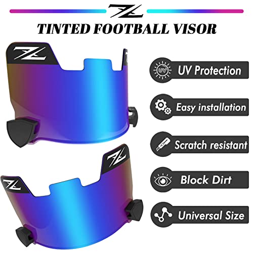 Image of Tinted Football Visor, Fits Youth and Adult Football Helmets