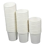 KICHOUSE 200 Unidades Vasos Desechables para Bebidas Calientes Blancos Unidades para Café y Té Diseño Compacto para Sola Prácticos y para Oficinas y Eventos