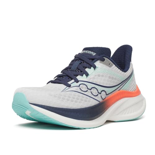 Saucony Women's Endorphin Speed 5 Sneaker, White/Navy, 9 - image 1