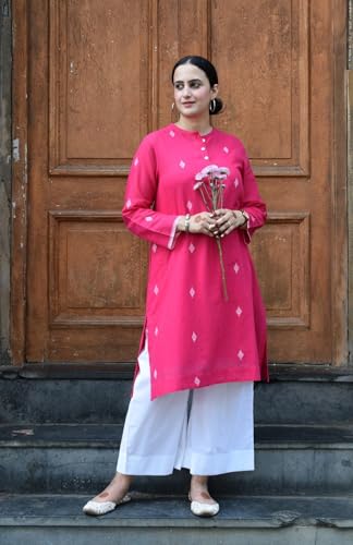 Image of GoSriKi Kurta Set for Women Erode Rayon Printed | Kurti Set for Woman | Kurta Palazzo 2 Piece Outfit | Round Neck Full Sleeve Straight Fit Ethnic Dress Stylish Kurta Sets for Women Clothing