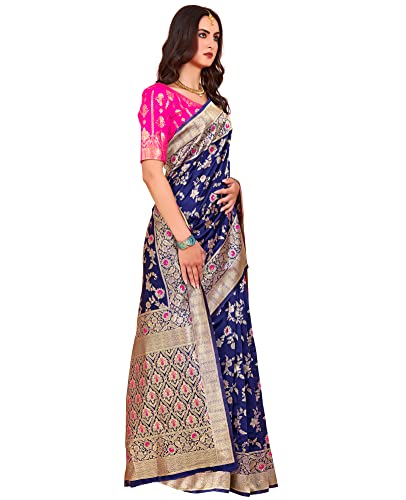 Image of Glory Sarees Women's Banarasi Silk Saree With Blouse Piece (Kara164 Parent)