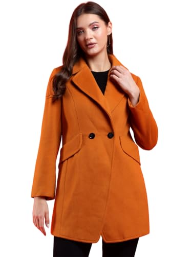 Image of KOTTY Womens Cotton Blend Standard Length Elegant Style Coat - Classic Style with Modern Detailing
