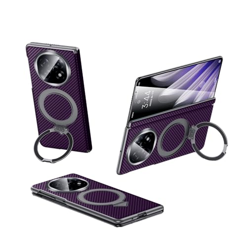 Coque Oppo Find N5 magnétique antichoc violette avec support et protection charnière active