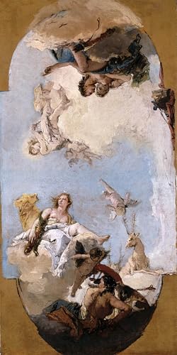 Tableau Impressions d'art Nymphes de Battista Finition Vintage Élégante pour Salon 60x90