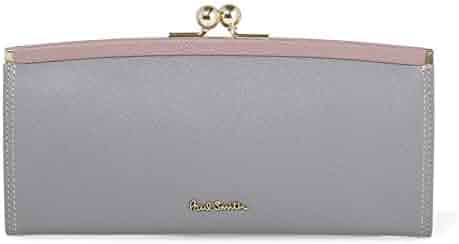 ポールスミス がま口長財布 ストライプ PWD374 レザー ダメージあり