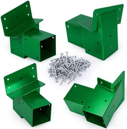 Gorhope 4Pack Deer Stand Brackets Heavy Duty, 4x4 Compound Angle Brackets, Deer 