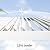 10' × 10' Louvered Pergola, Outdoor Aluminium Canopy with Adjustable Roof Curtains and Netting for Patio, Deck, Garden, Yard, Beach. (White)