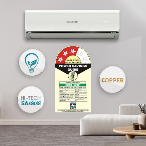 Image of SHARP 1.5 Ton 3 Star Inverter Split AC (Copper, 1 Year Comprehensive Warranty, 7-in-1 Convertible, 2025 Model AH-SI19V3B-SC)