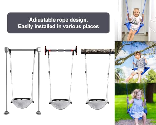 image for ROPECUBE Hand-Knitting Toddler Swing Seat for Kids with Adjustable Rop