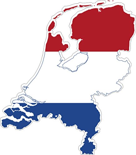 Akachafactory Autocollant Sticker adhesif Voiture Vinyle Drapeau Carte Pays Bas Hollande