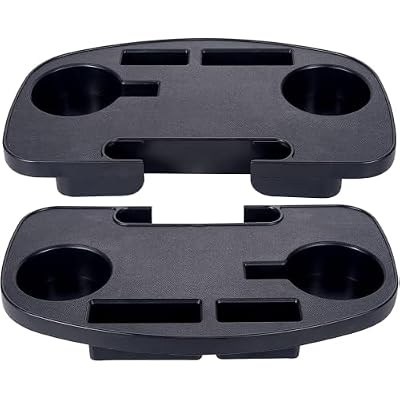 2026 New 2Pack Zero Gravity Chair Cup Holder for Zero Gravity Chair,Version Cup Holder, Universal Clip On Chair Table with Mobile Device Slot and Snack Tray/Black