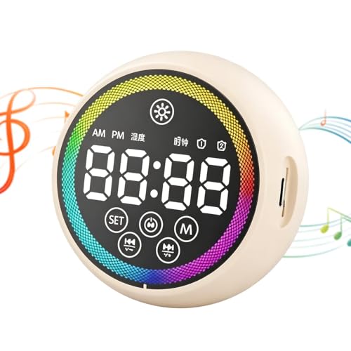 Reloj despertador digital de pantalla grande | Pantalla LED portátil con sonido potente - Alarma multifunción | Para dormitorio cabecera oficina baño hotel casa viaje adultos mayores