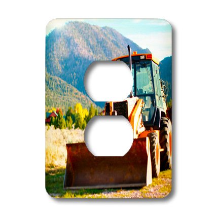 Couvercle interrupteur tracteur et montagnes d'automne 3dRose lsp_79753_6 pour déco murale