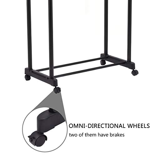 image for Multigot Garment Rack, Single Adjustable Rod Freestanding Clothing Met