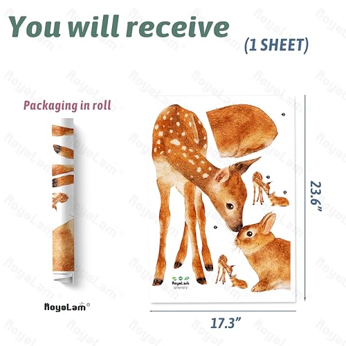 Vinilo Decorativo de Animales Woodland removible para pared miniatura 4