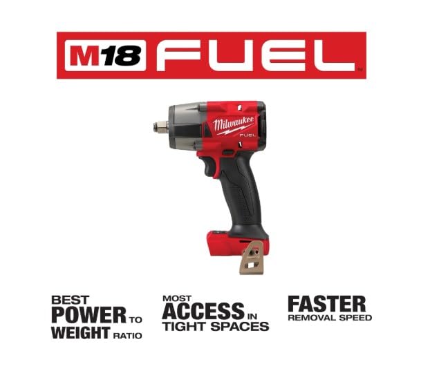 2962-20 M18 18V Fuel 1/2" Mid-torque Impact Wrench with Friction Ring
