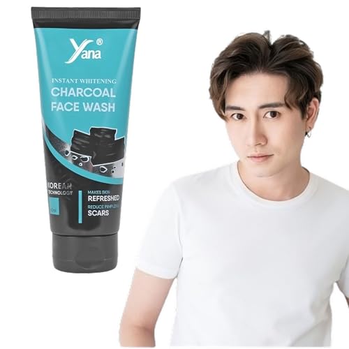 Yana Activated Charcoal Face Wash For Dirt Removal And Instant Whitening facewash With No paraben & Sulfate Free for Men