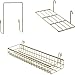 ZJN-JN Regał 3 szt. Złota koszyk siatki z haczykami Półka na książki Półka Kompatybilna z panelu Ściennego Grid Panel Organizator i stojak na półki do przechowywania zgodne z dostawami domowymi