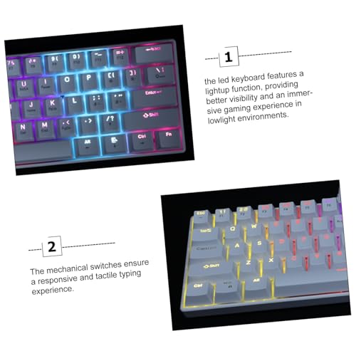 Teclado Mecánico Gaming HOMSFOU RGB Cableado Compacto miniatura 7