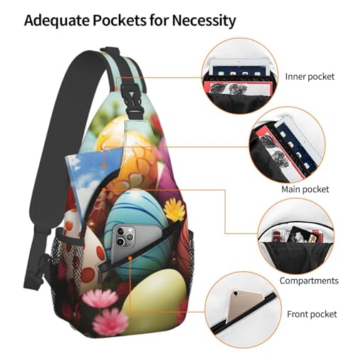 Bolso cruzado Sling para mujer y hombre negro miniatura 3