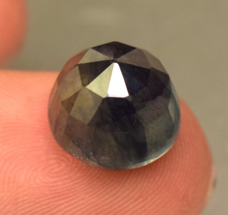 Saphir naturel véritable pour remplacer une pierre perdue sur bague - 6