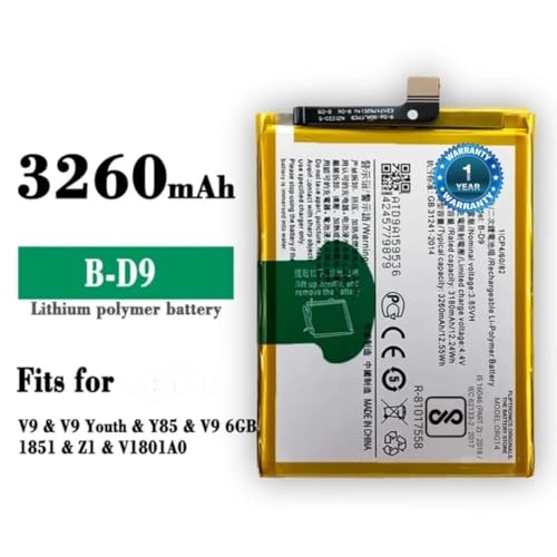 Image of Original B-D9 Battery for Vivo V9 / V9 Youth / Y85 /V9 6GB /1851 / Z1 /VI801A0 / 1723 Battery with 1 Year Warranty** (SEP434)