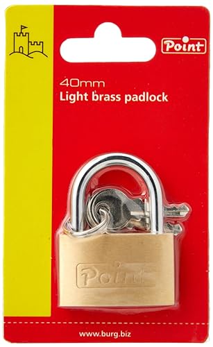 40MM LIGHT BRASS PADLOCK BPL140