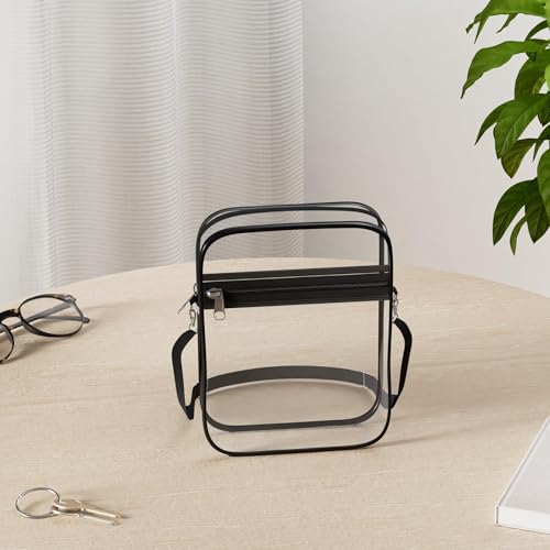 Clear Bag Stadium Approved, Clear Crossbody Purse Bag with Front Pocket for Concerts Sports Events Festivals2