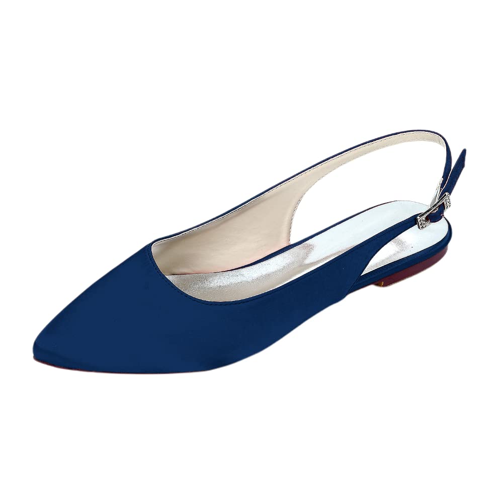 Chaussures plates avec bout pointu et bride arrière élégante