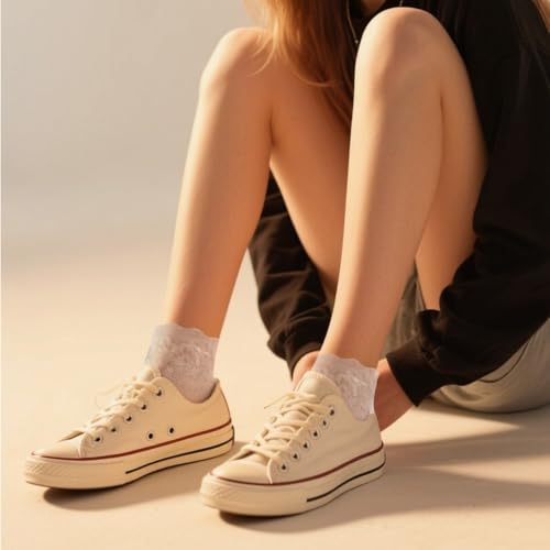 5Pairs Women's Lace Ankle Socks Sheer Lace Socks Ultra Thin Cool Silk Fishnet Sock Ankle Mesh Summer Sex Sock for Women4