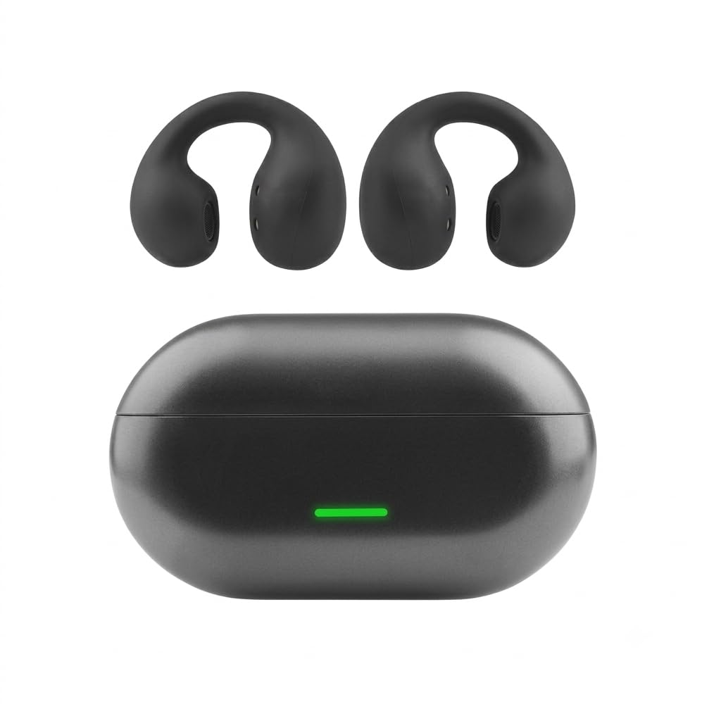 Ear Clip Bone Conduction Headphones Open Ear Wireless Earbuds with Intelligent Recognition and Noise Reduction for Adults Sports Hiking and Traveling-picture-29