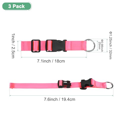 Image of M METERXITY 3-Pack Add A Bag Luggage Strap, Adjustable Suitcase Belt for Connecting Handbag /Backpack /Jacket, Luggage Connector [Bright Pink]