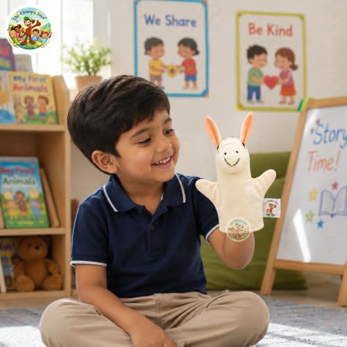 Image of Horse Hand Puppet for Kids | Soft Plush Animal Puppet | Educational Storytelling Toy | Interactive Role Play | Preschool Learning | Gift for Boys & Girls