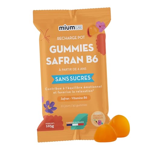 Mium Lab - Gummies Safran Hautement dosé (40mg) et Vit