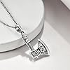 VONALA Sterling Silver Norse Talisman Viking Battle Axe Wolf Head Necklace Nordic Jewelry For Men Boyfriend Birthday Gift #5